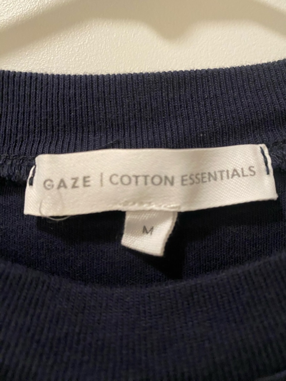 Gazer Navy Boxy Cropped Crew 100% Cotton Tee - Picture 2 of 4
